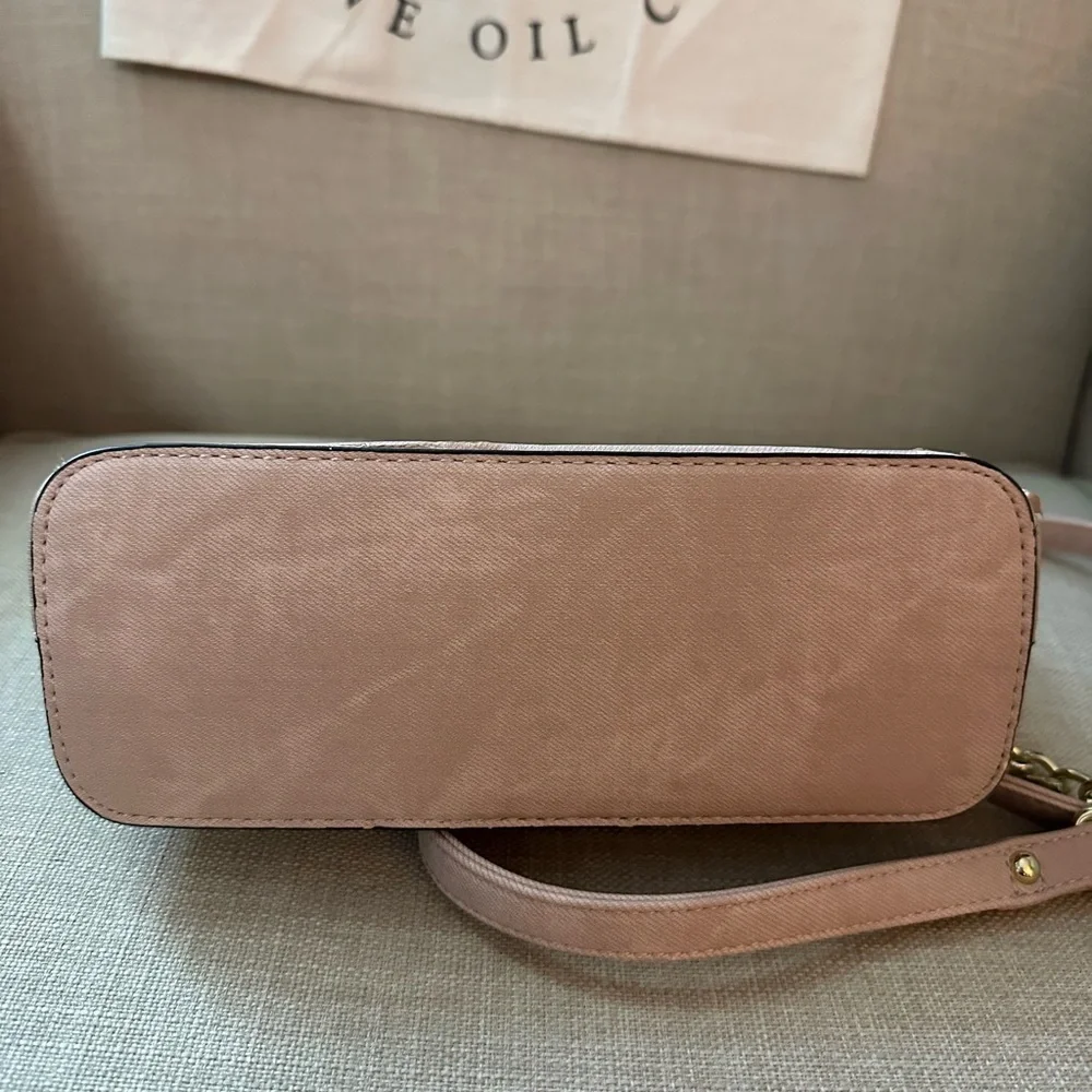 Steve Madden Pink and Gold Crossbody Bag with Dome Shape